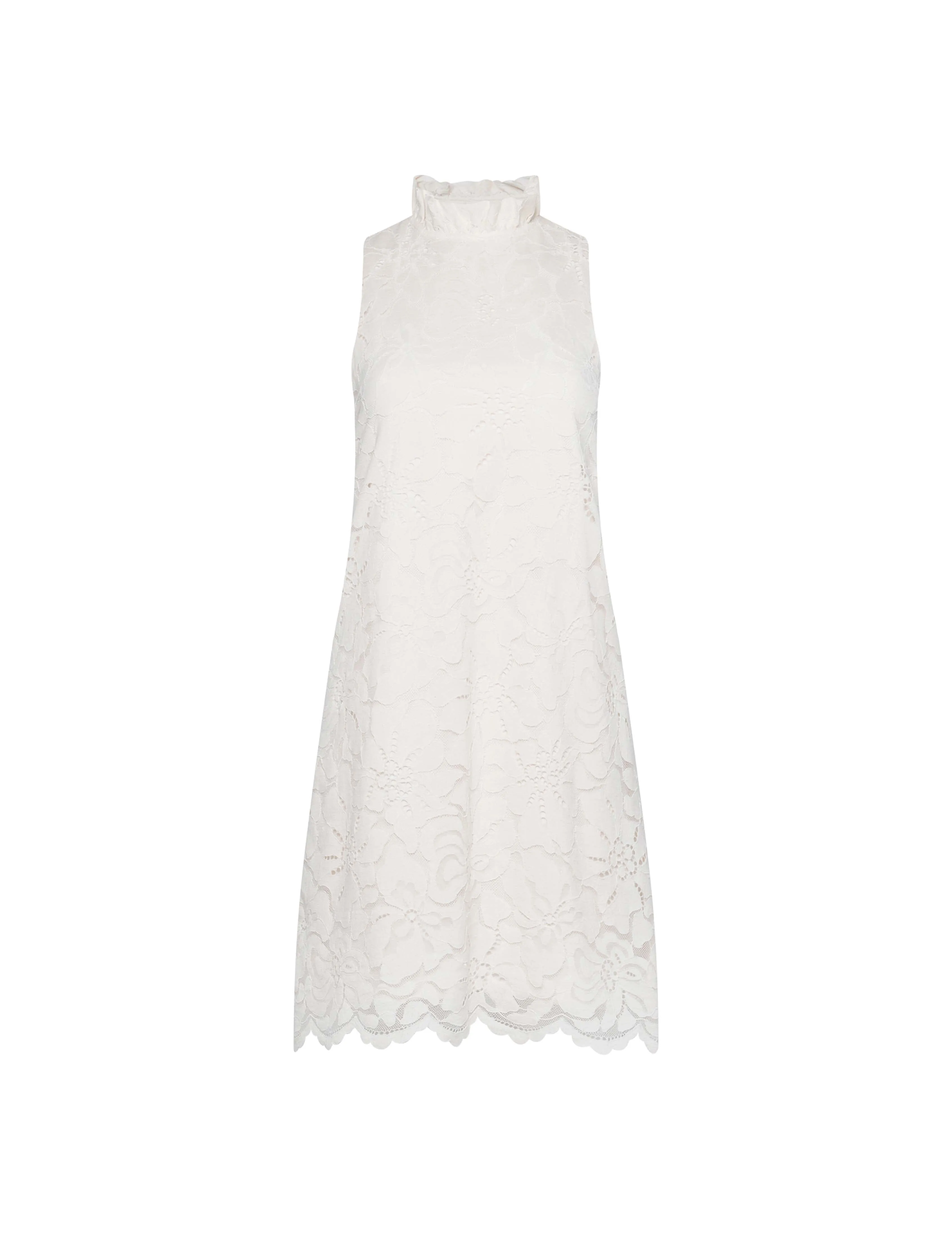 Ruffle Collar Shift Dress