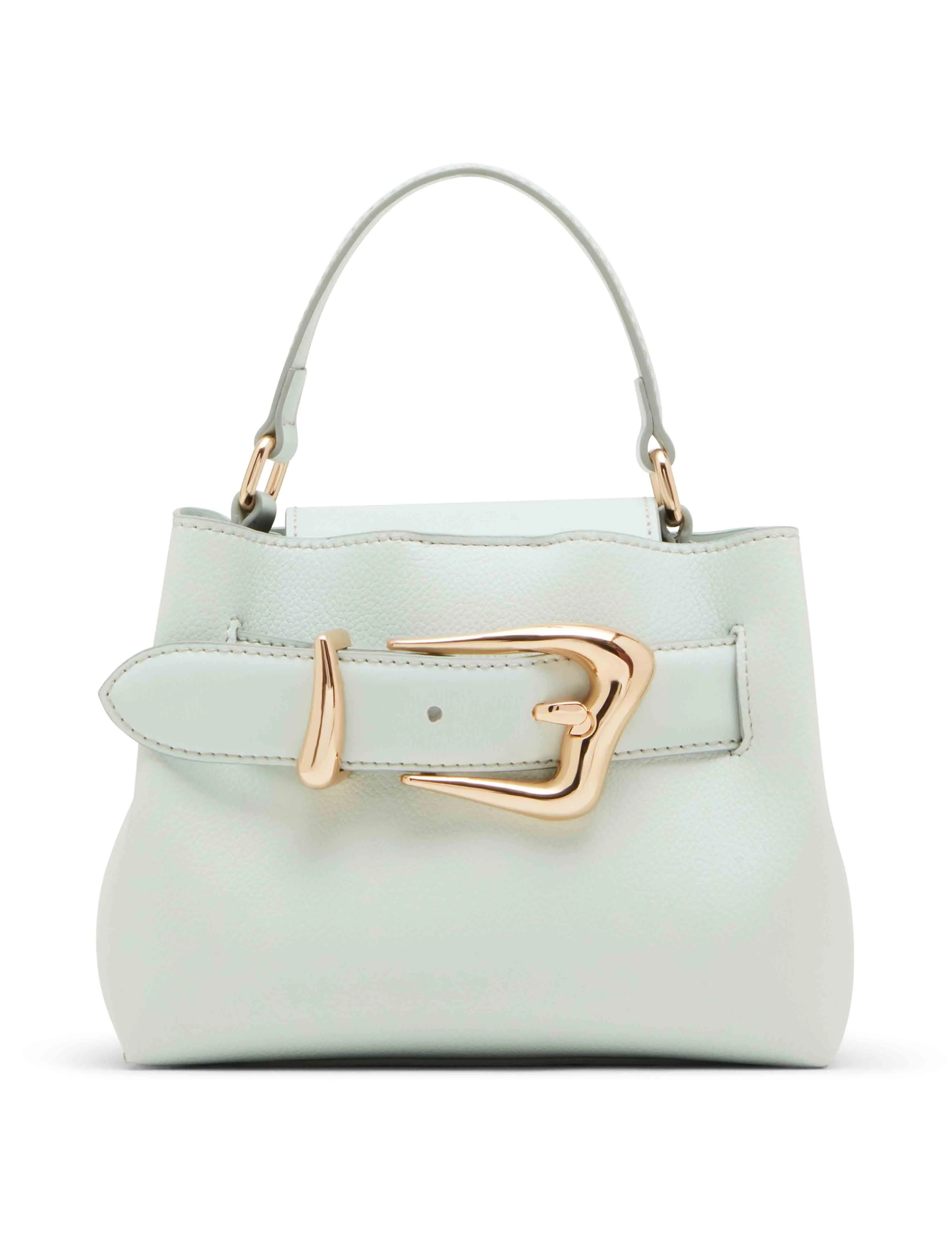 Sculpted Buckle Mini Top Handle with Convertible Strap