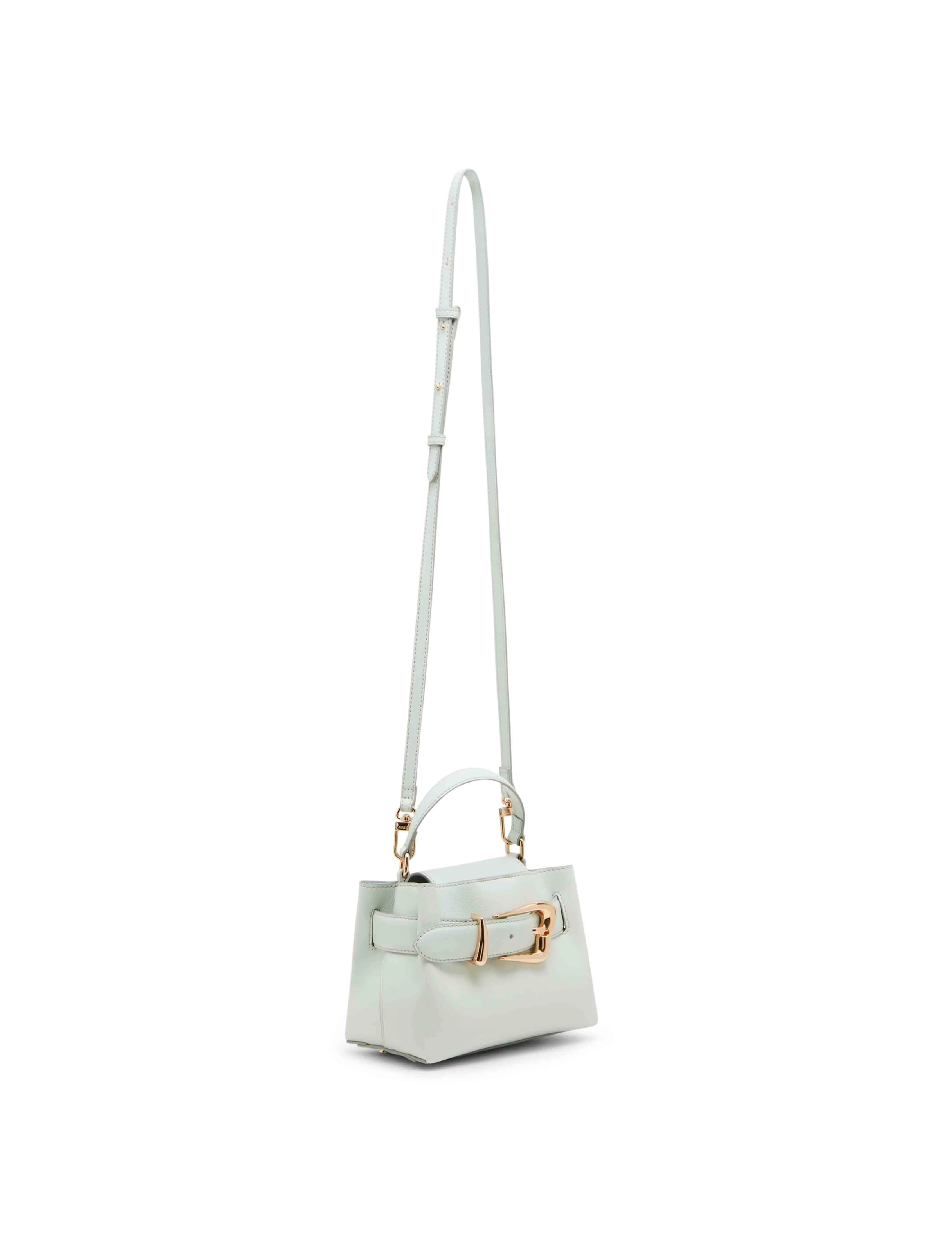 Sculpted Buckle Mini Top Handle with Convertible Strap