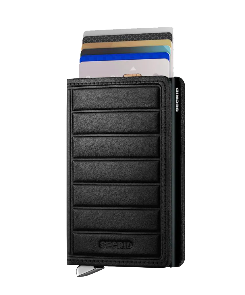 SECRID - Premium Slimwallet Emboss Lines Black