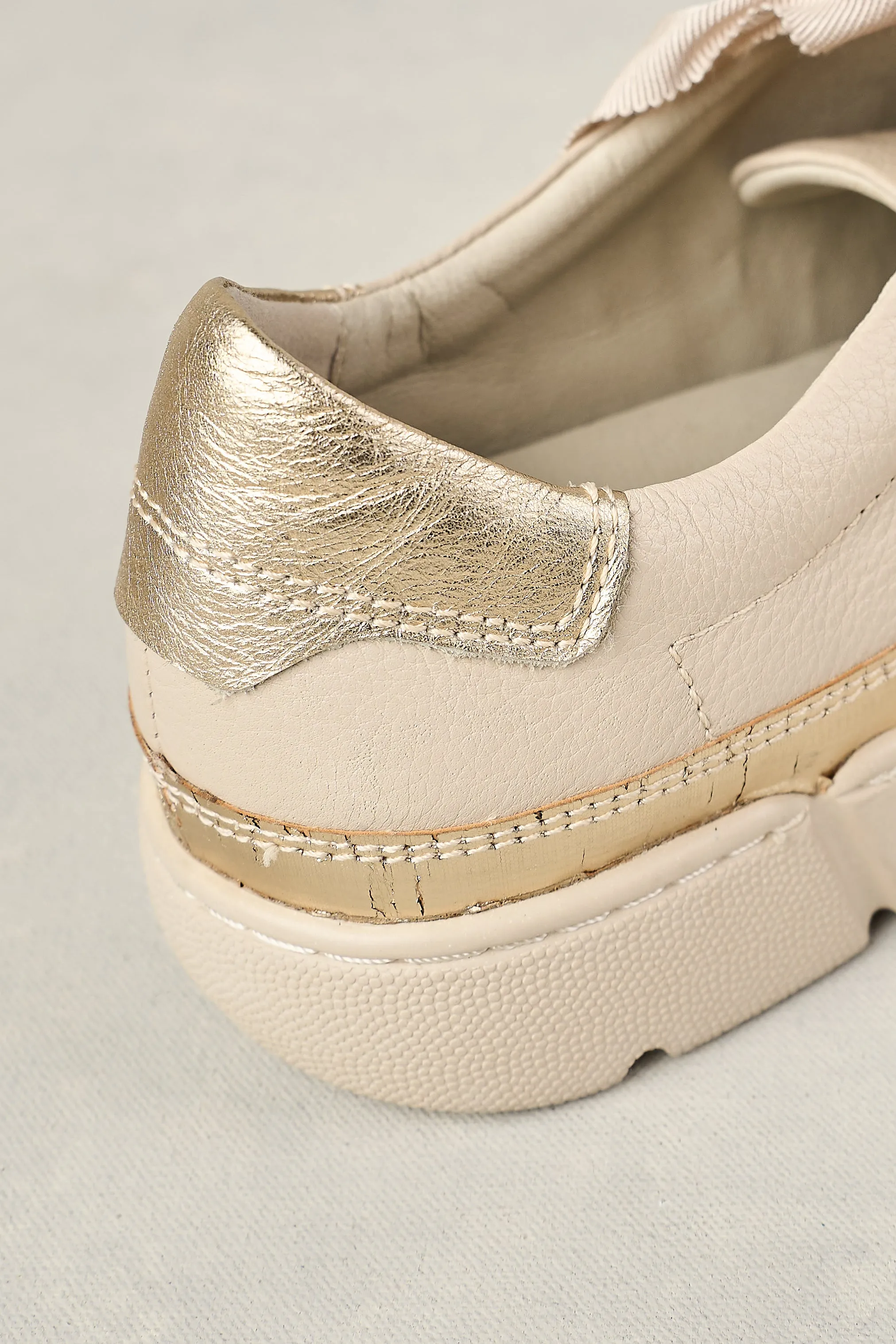 Talina Leather Sneaker - Almond