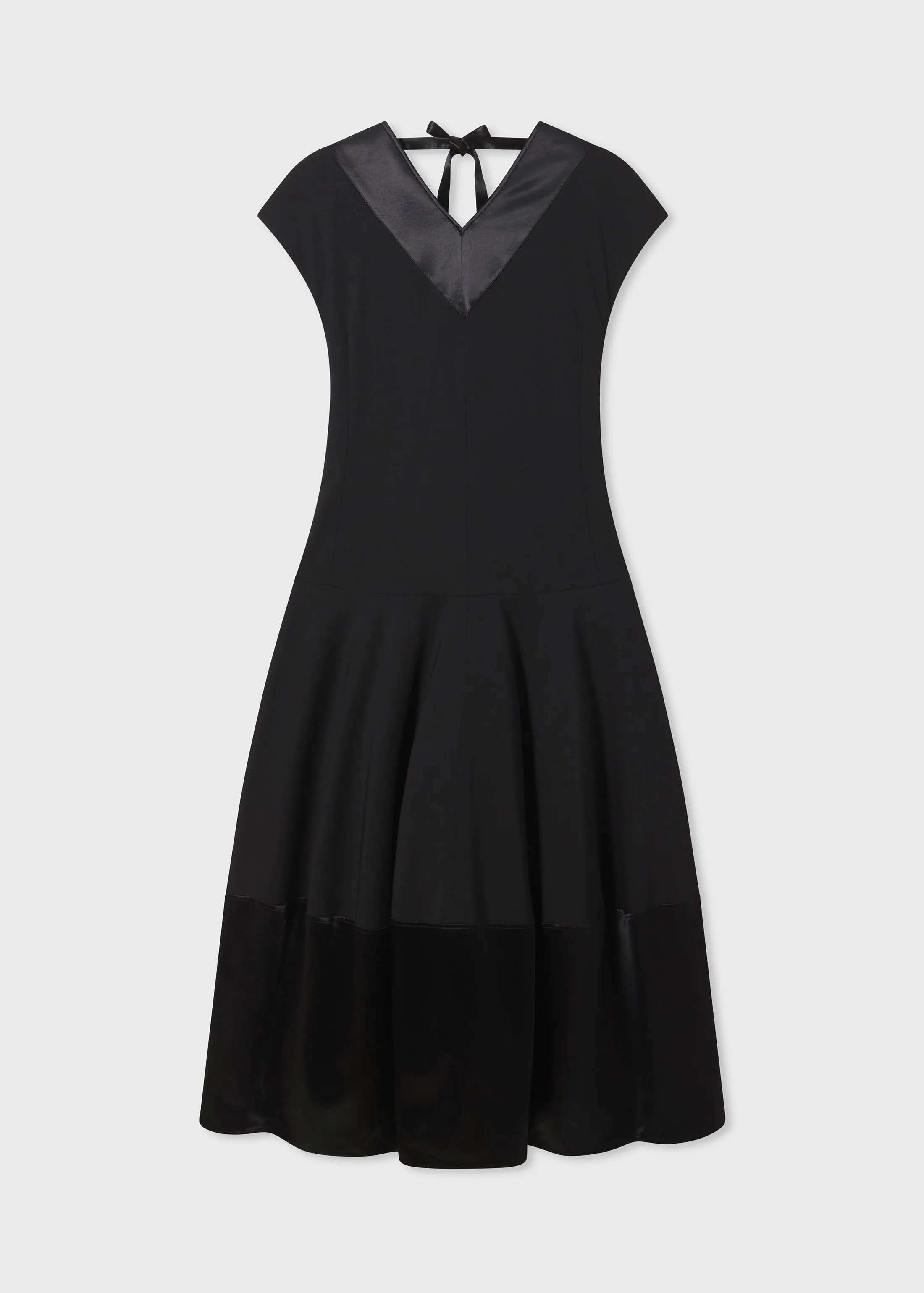 V-Neck Bubble Dress - Black