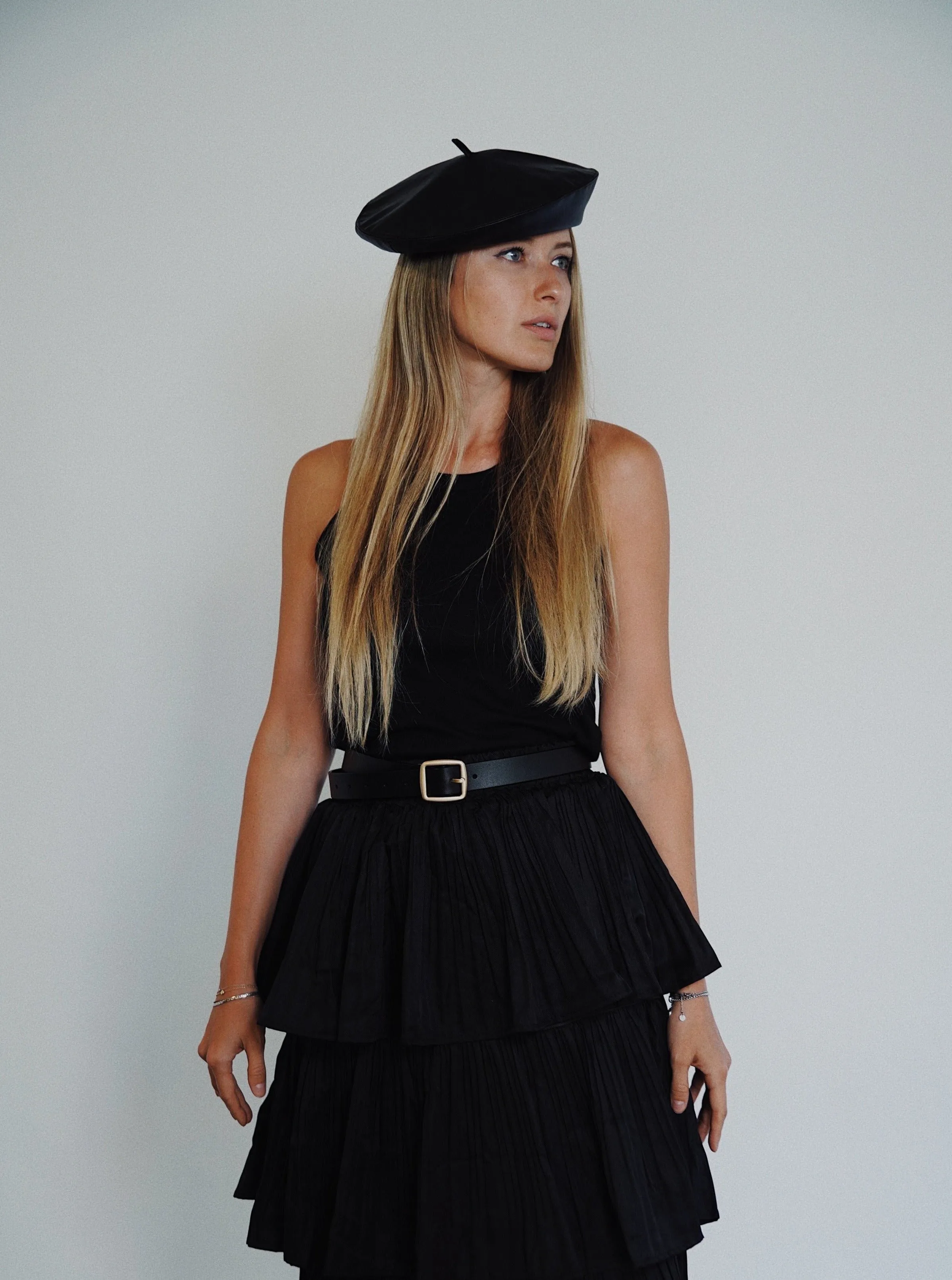 Vegan Leather Beret (Final Sale)