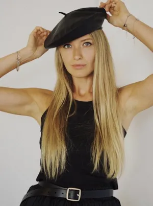 Vegan Leather Beret (Final Sale)