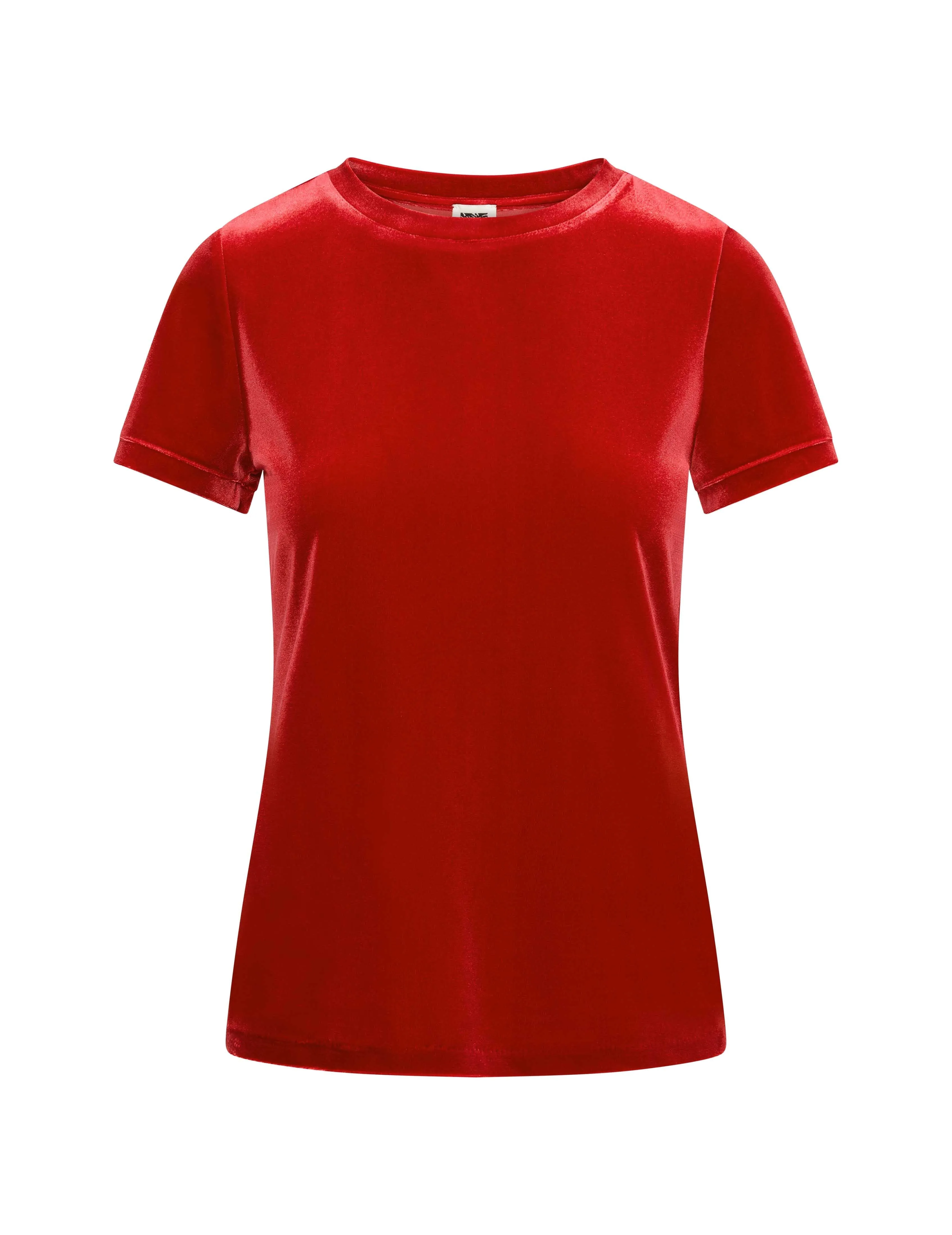 Velour Button Back Tee- Sale