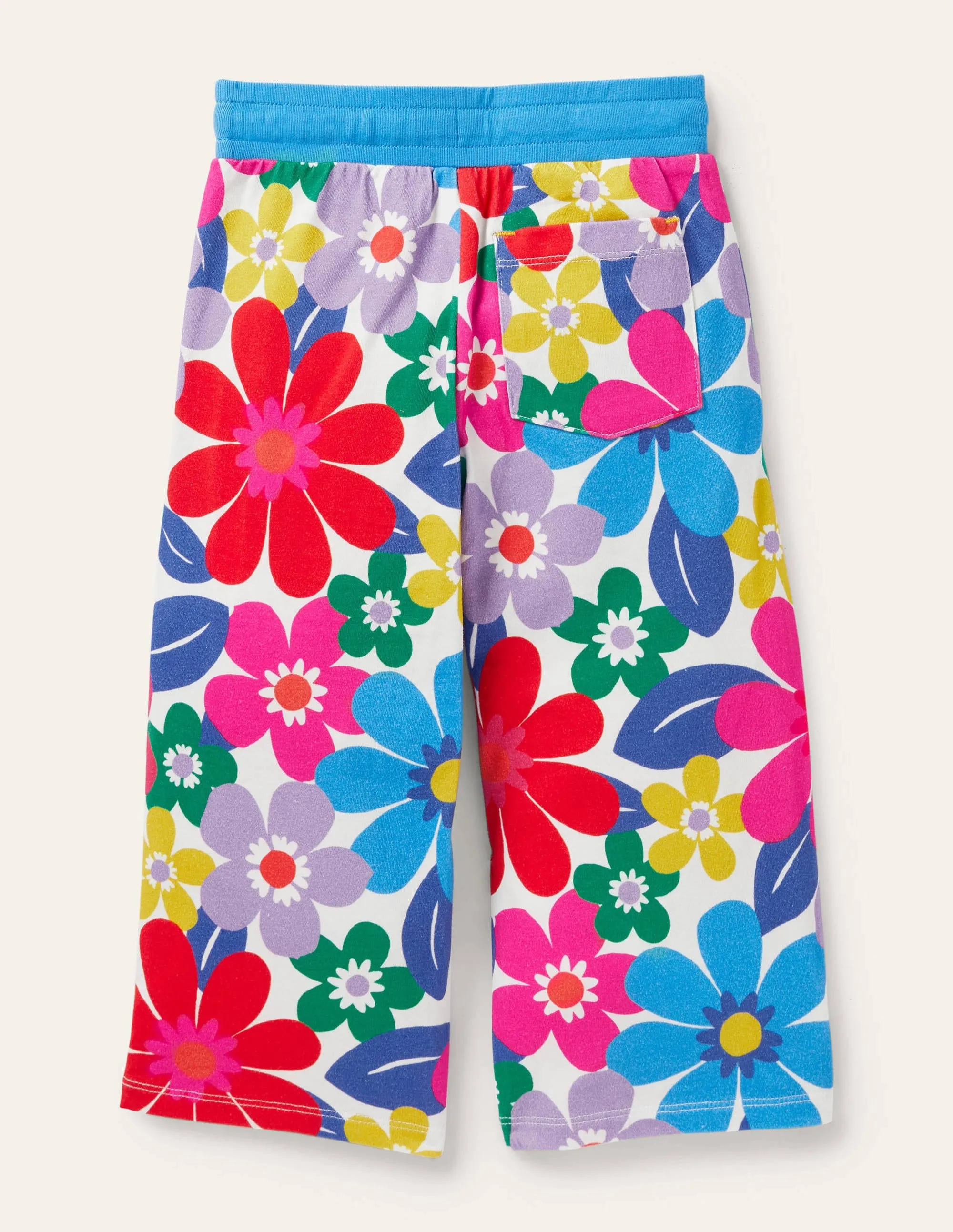 Wide Leg Jersey Trouser-Multi Surf Floral