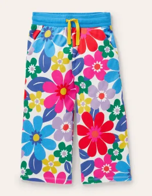 Wide Leg Jersey Trouser-Multi Surf Floral