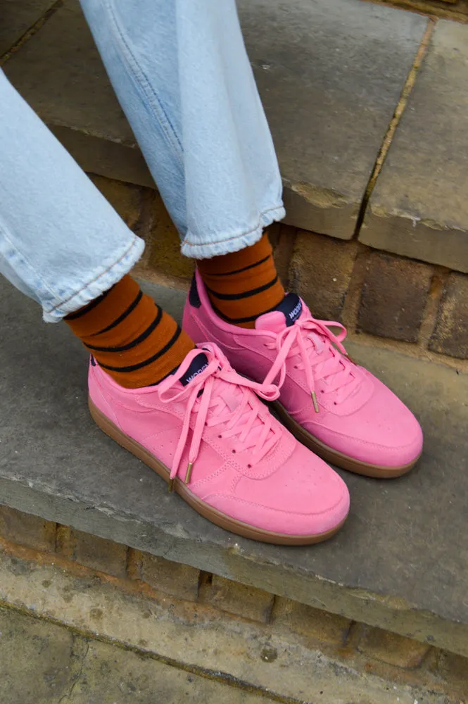 Woden Bjork Suede Aurora Pink Trainers